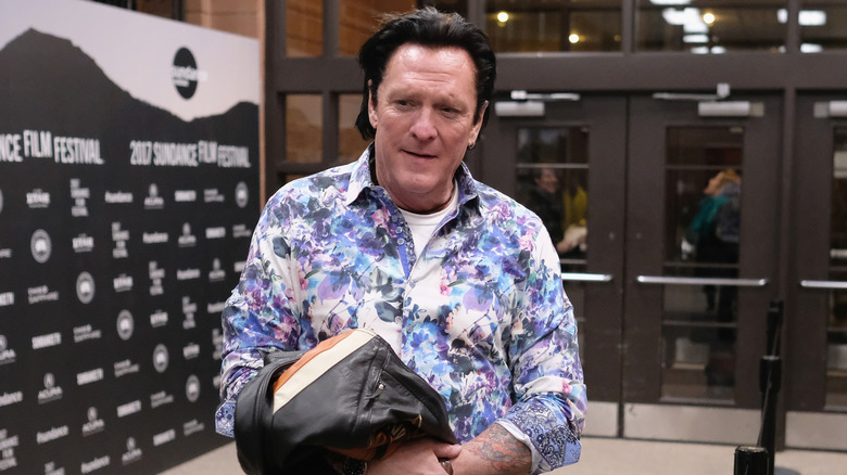 Michael Madsen arriving at a screening at the Sundance Film Festival.