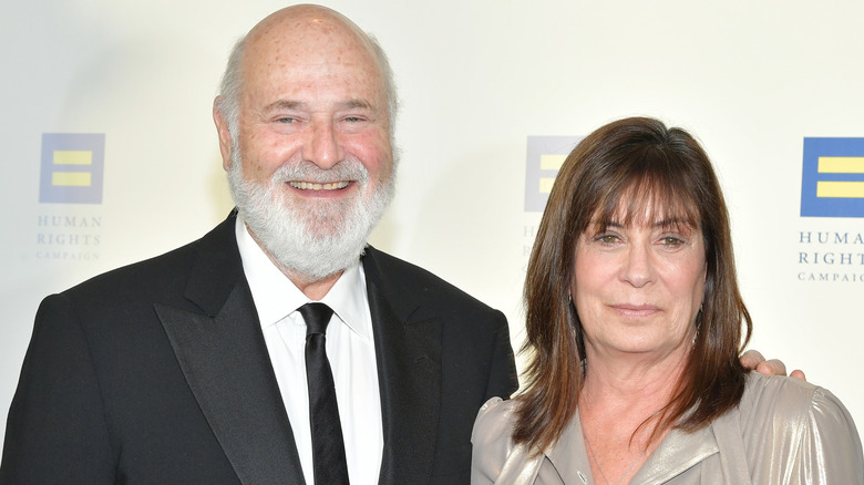 Rob Reiner and his wife Michele Singer Reiner posing together