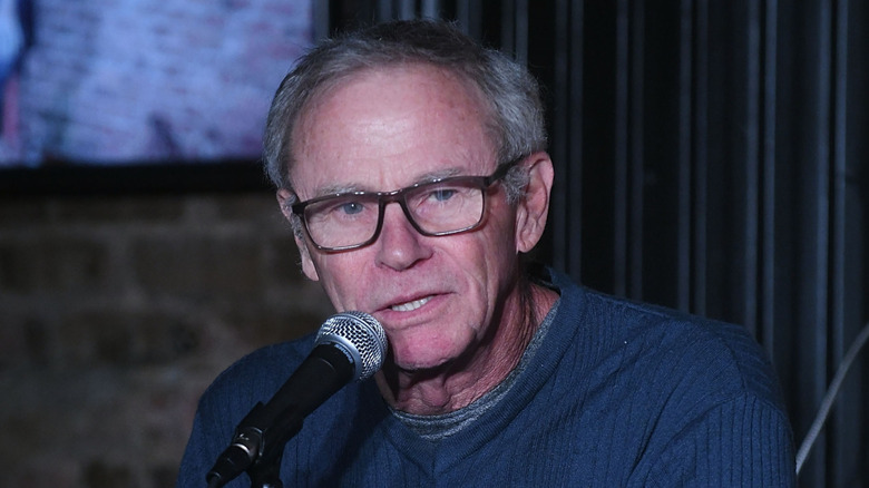 Tristan Rogers speaking onstage at a celebration for "General Hospital"