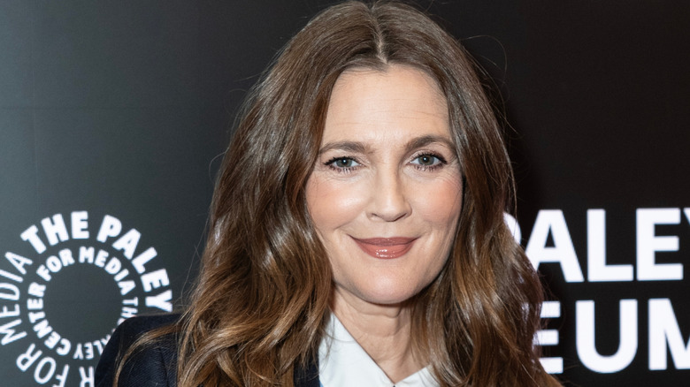 Drew Barrymore on the red carpet celebrating the fifth season of "The Drew Barrymore Show"