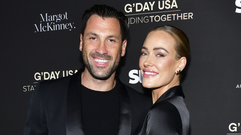 Maksim Chmerkovskiy and Peta Murgatroyd smiling