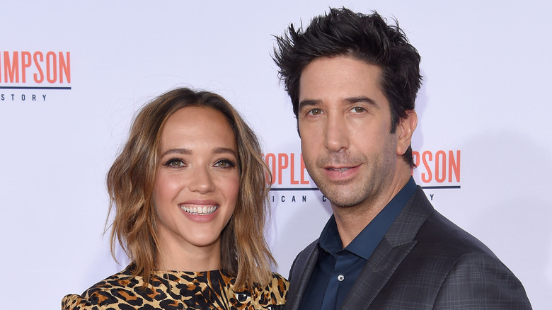David Schwimmer and Zoe Buckman smiling