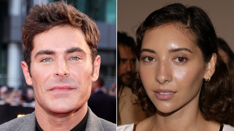 Zac Efron and Vanessa Valladares posing, composite image