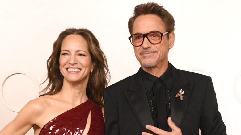 Robert Downey Jr. at the Vanity Fair Oscar party with wife Susan