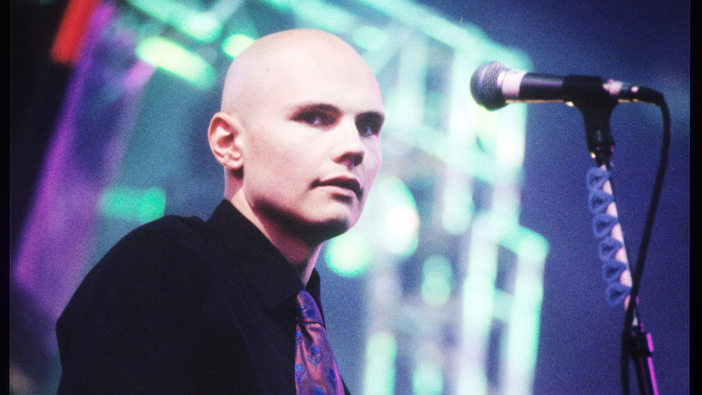 Billy Corgan playing a festival in Belgium in 1997