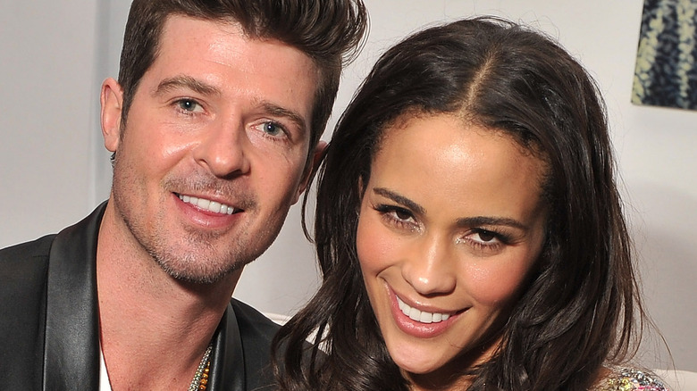 Robin Thicke Paul Patton posing