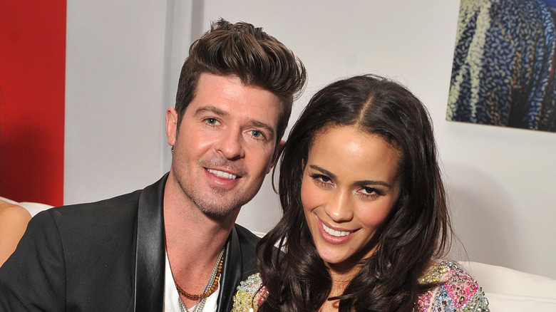 Robin Thicke Paul Patton posing