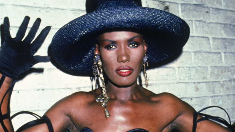 Grace Jones posing