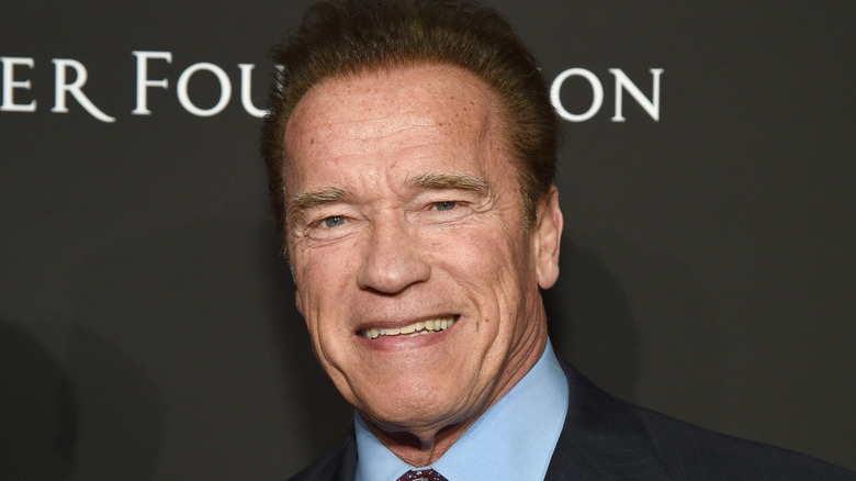 Arnold Schwarzenegger smiling