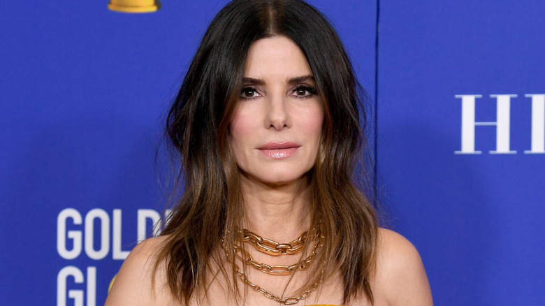 Sandra Bullock looking at camera