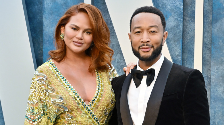 Chrissy Teigen and John Legend smiling