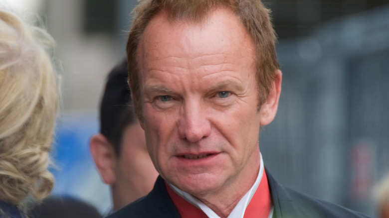 Sting looking at camera