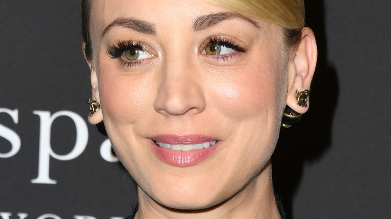 Kaley Cuoco monkey earrings