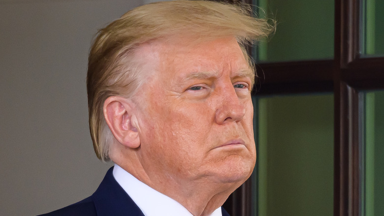 Donald Trump posing for cameras