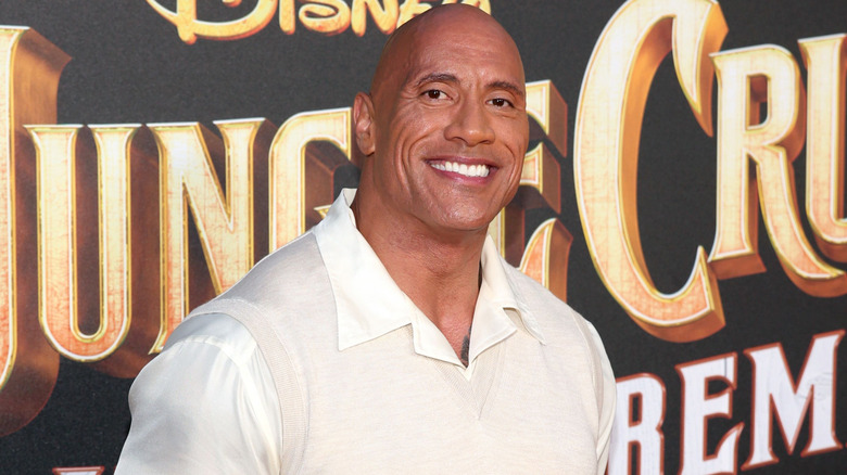 The Rock at a premiere