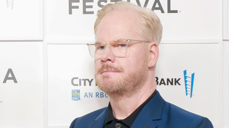 Comic Jim Gaffigan on the red carpet