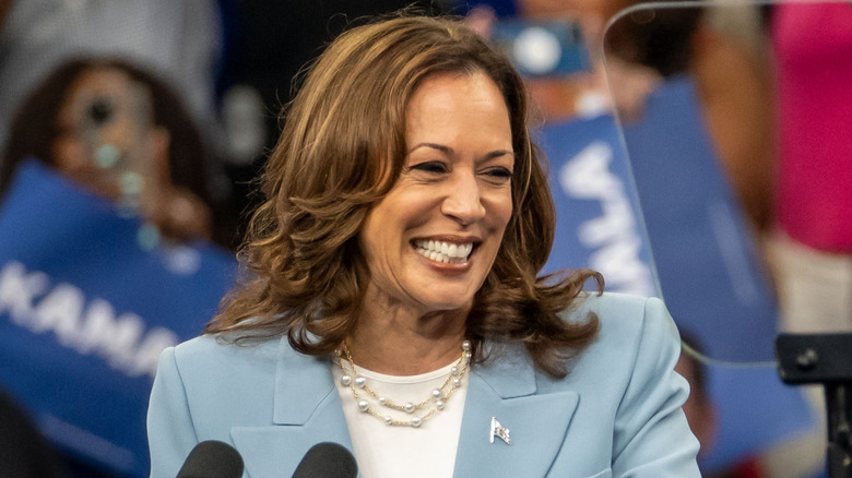 Kamala Harris at a rally