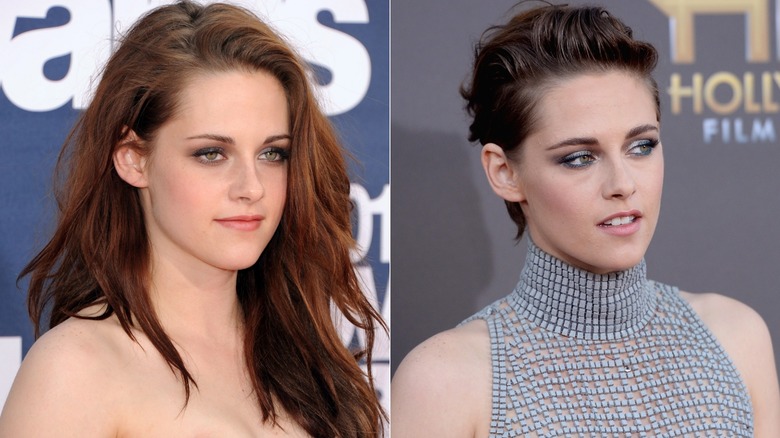 Kristen Stewart 2011 vs with new pixie cut in 2014