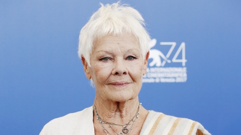 Judi Dench looking at camera