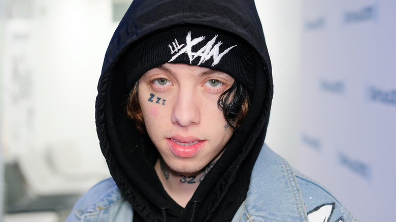 Lil Xan wearing a hoodie