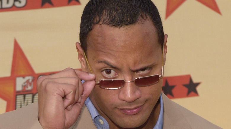 Dwayne Johnson with a rare head of hair