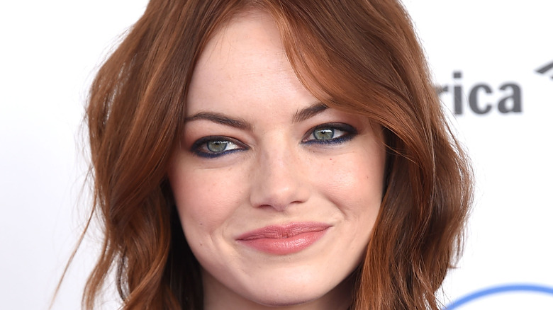 Emma Stone in dark eye makeup
