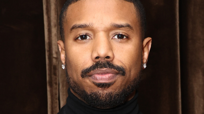 Michael B. Jordan wearing all black