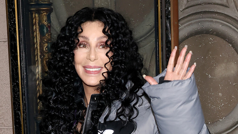 Cher waving