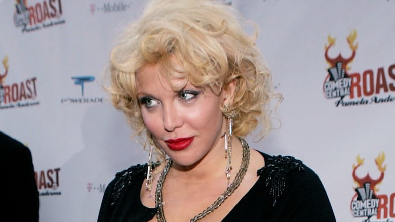 Courtney Love black dress