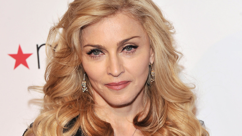 Madonna smirking