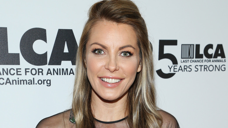 Crystal Hefner smiling