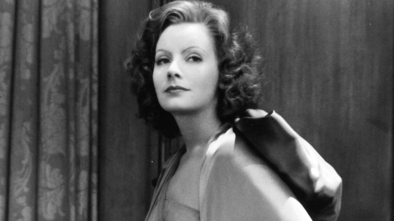 Greta Garbo posing