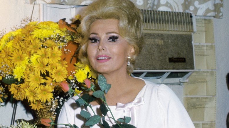Zsa Zsa Gabor smiling