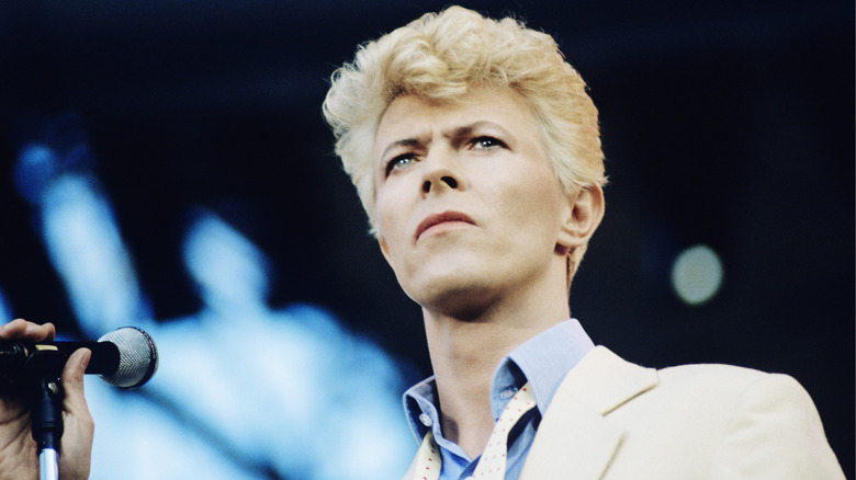 David Bowie performing