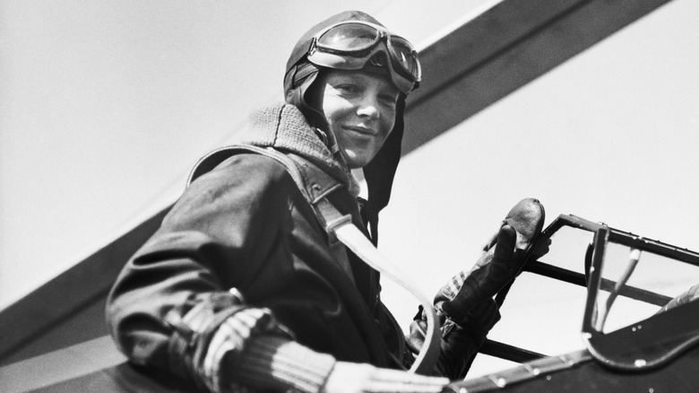 Amelia Earhart in a portrait