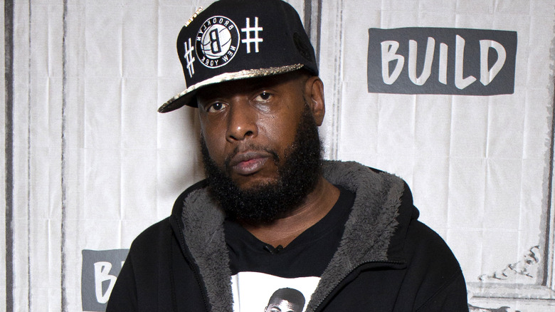 Talib Kweli looking serious