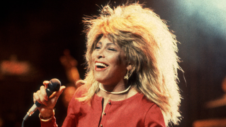 Tina Turner performing onstage