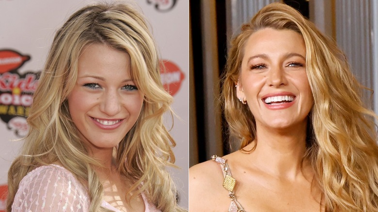 Blake Lively before and after split image