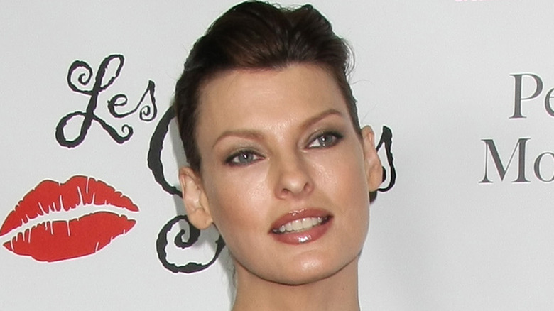 Linda Evangelista with an updo