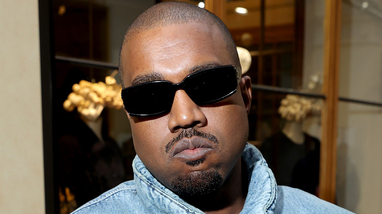 Kanye West wearing sunglasses