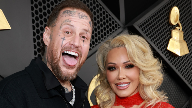 Jelly Roll and Bunnie Xo pose in February 2026