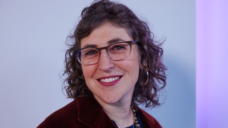Mayim Bialik smiling for portrait