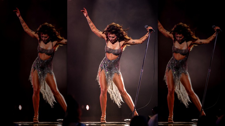Miley Cyrus performing