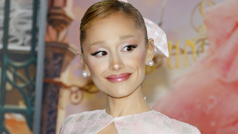 Ariana Grande tilting her head