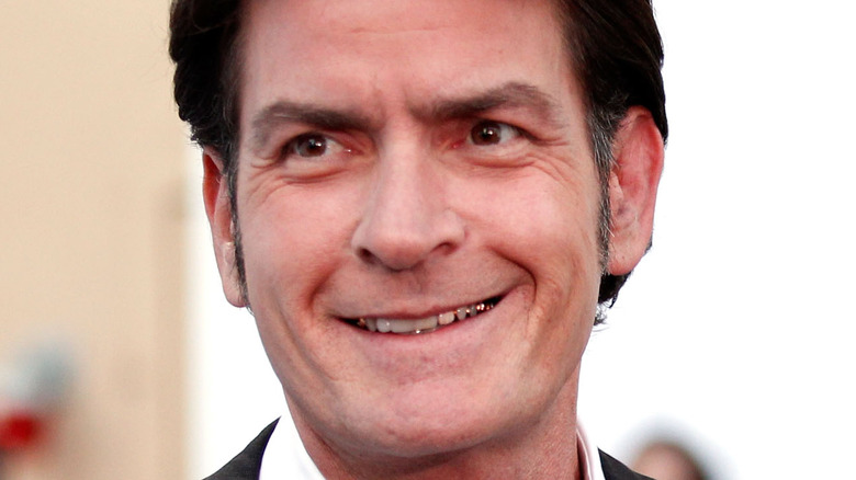 Charlie Sheen smiling