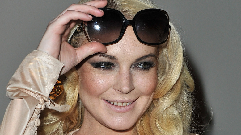 Lindsay Lohan smiling