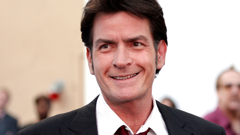 Charlie Sheen smiling
