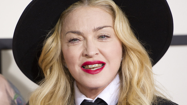 Madonna with teeth grill