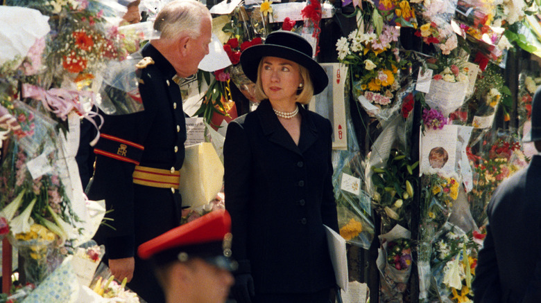 Hillary Clinton wearing a hat