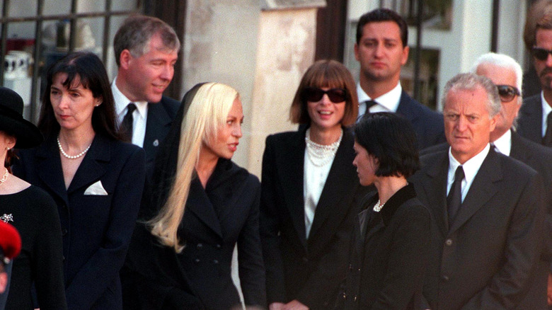 Donatella Versace talking